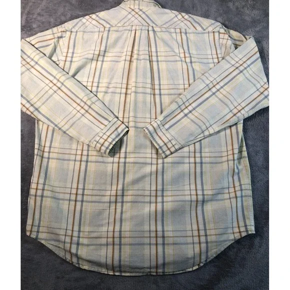 MARLBORO CLASSICS Shirt Mens Large Yellow Plaid Button Down Long Sleeve - Picture 4 of 12
